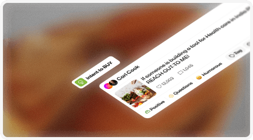 Social media feed showing customer discussions and trends