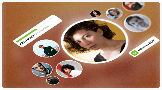 Customer insights visualization showing audience analysis