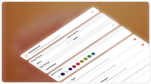 Customized report builder interface