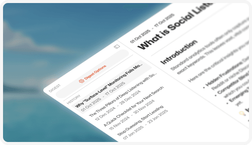 AI digest showing periodic performance summary